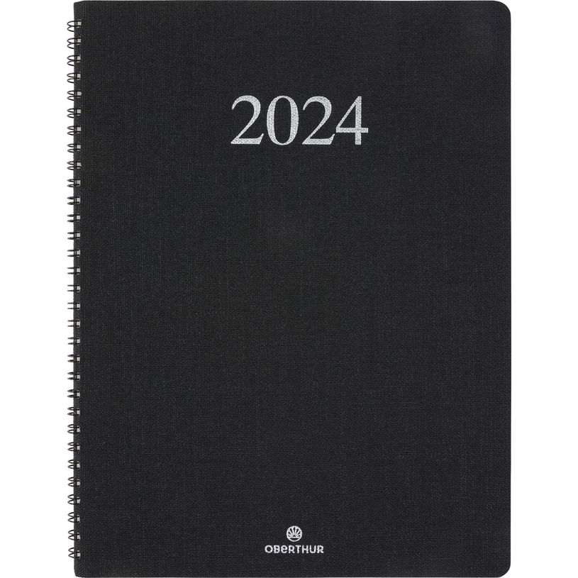 3664447162706-Agenda Galway - 1 semaine sur 2 pages - 22 x 28 cm - noir - Oberthur-P_405149026_1-0