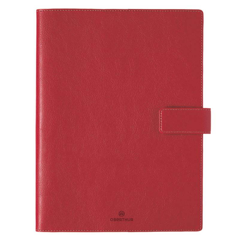 3664447162867-Agenda Milano - 1 semaine sur 2 pages - 22 x 28 cm - rouge - Oberthur-P_405149115_1-0