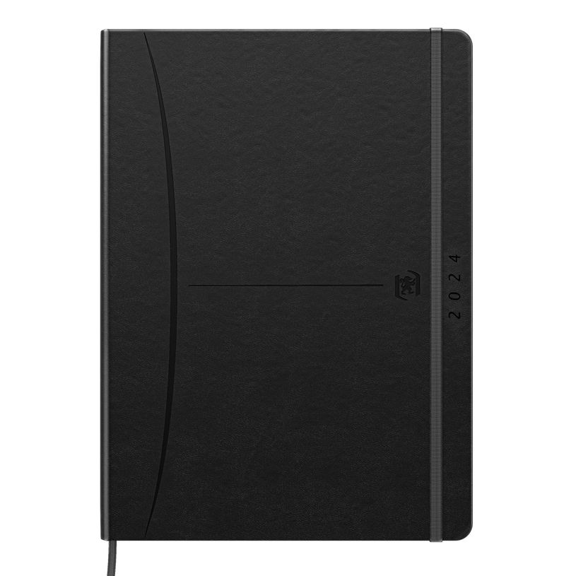 3147280267987-Agenda à élastique Signature - 1 semaine sur 2 pages - 9 x 17 cm - noir - Oxford-P_405149676_1-0