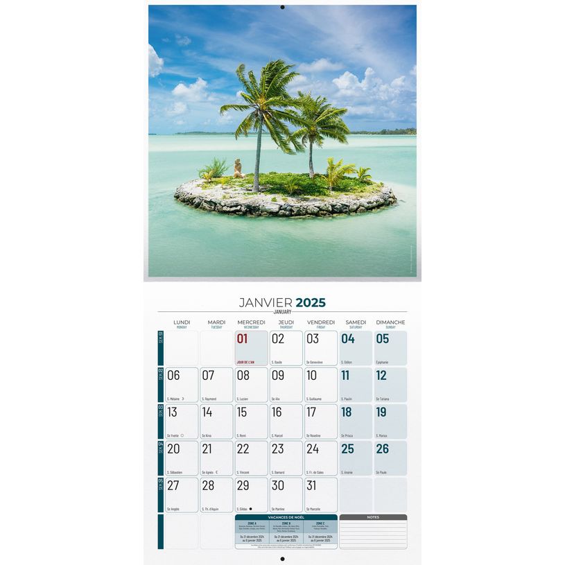 3592930027044-Calendrier illustré BOUCHUT 30 x 30 cm DESTINATIONS DE REVE 70 %-P_405149837_2-1