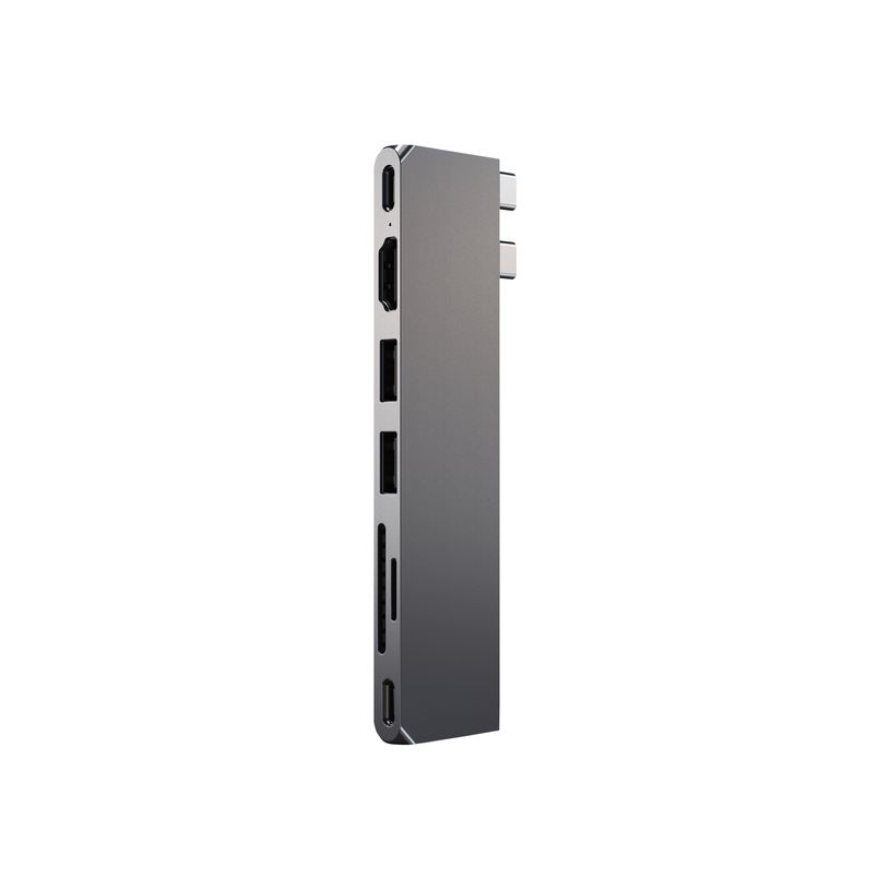 0810086360611-Satechi Pro Hub Slim - Hub 7 ports - USB-C x 2 - HDMI - pour Apple MacBook Air à partir d-P_405150615_2-1