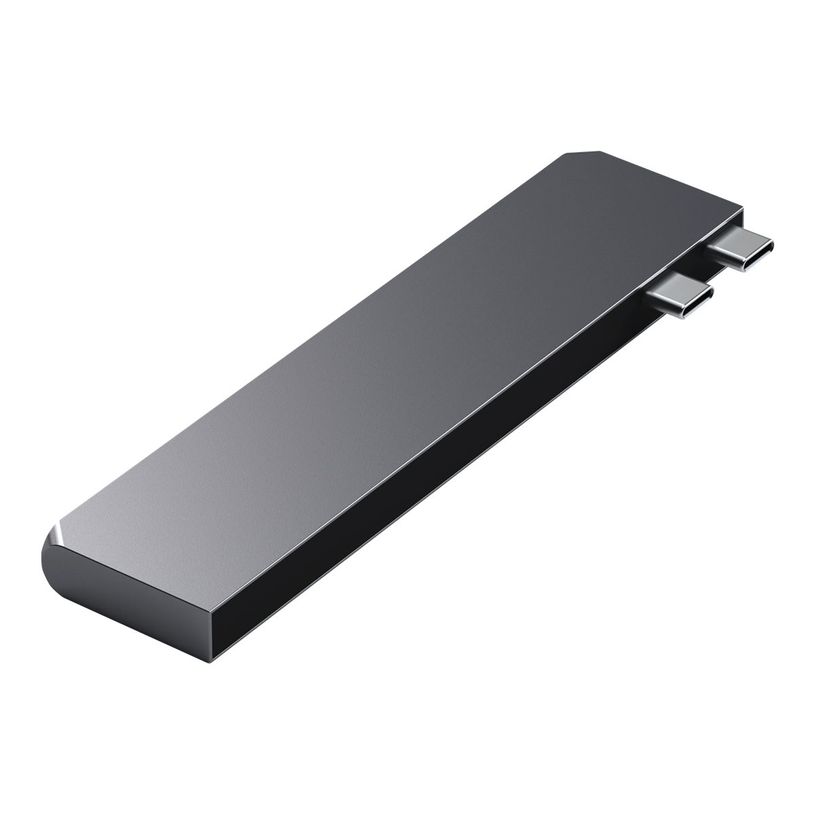 0810086360611-Satechi Pro Hub Slim - Hub 7 ports - USB-C x 2 - HDMI - pour Apple MacBook Air à partir d-P_405150615_3-2