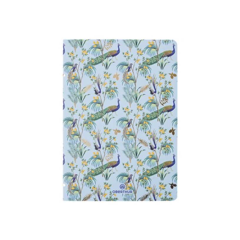 3664447153056-Oberthur Salto - Carnet de notes souple A6 - 128 pages - paons-P_405152230_1-0