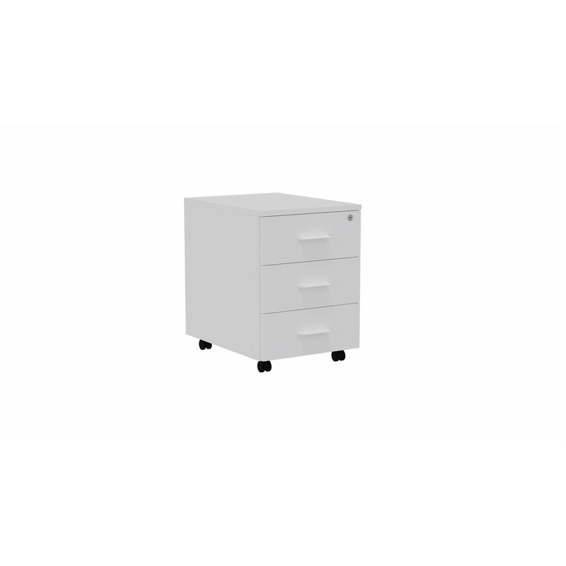 3617350001730-Caisson mobile MÉLINA - 3 tiroirs - L42 x P55,5 x H58,7 cm - blanc - poignées blanches-P_405153816_1-0