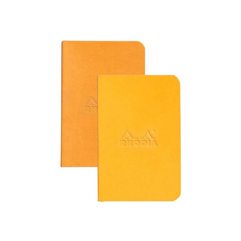 3037921172155-RHODIA Rhodiarama - 2 Carnets souples 7 x 10,5 cm - 64 pages - ligné - orange et jonquill-P_405155099_4-0