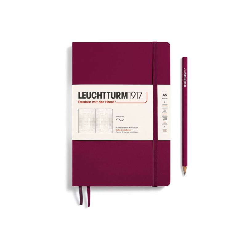 4004117582974-Leuchtturm1917 - Carnet de notes souple A5 - pointillés - bordeaux-P_405155383_1-0