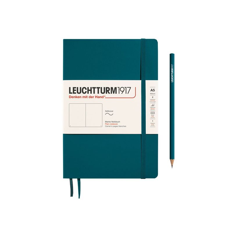 4004117583117-Leuchtturm1917 - Carnet de notes souple A5 - uni - bleu pétrole-P_405155395_1-0