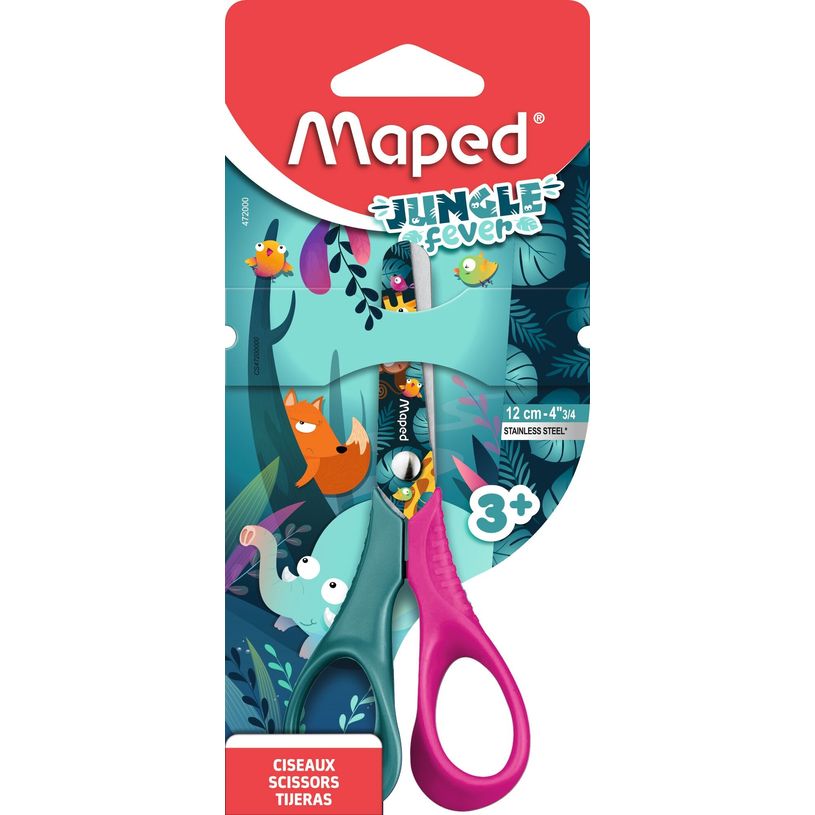 3154144720007-Maped Jungle Fever - Ciseaux VIVO 12 cm (blister 100% carton) - disponible dans différent-P_405157910_1-0