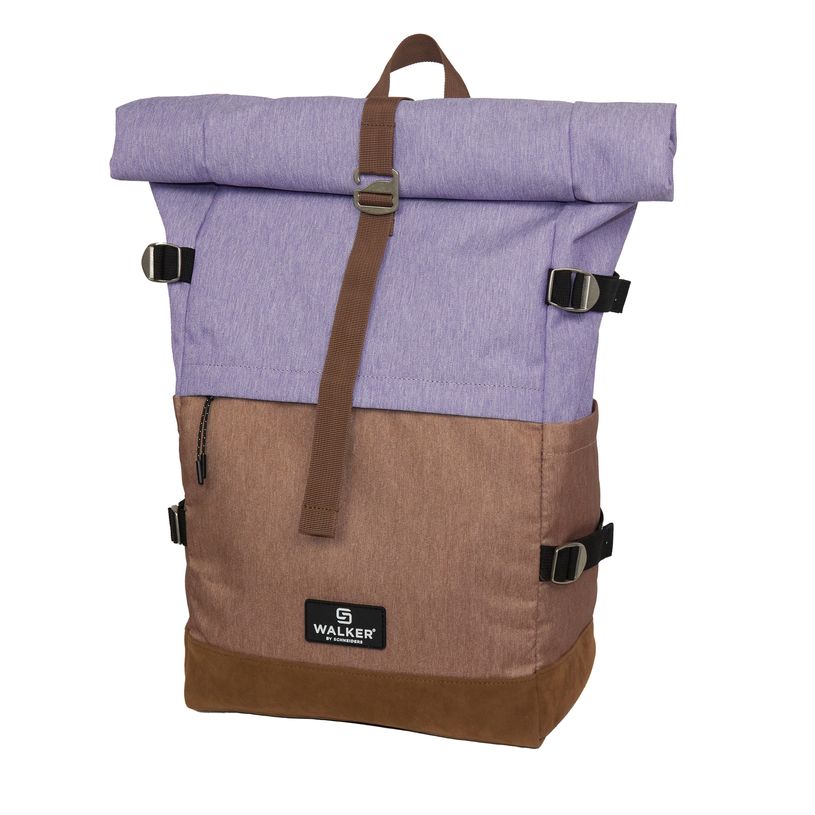9002638235084-Sac à dos Walker Roll up Eco - 2 compartiments - lavande/marron - Carpentras-P_405162521_1-0