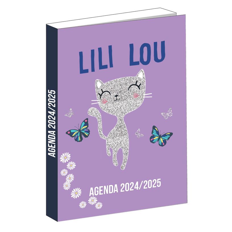 3666311024950-Agenda Lili Lou - 1 jour par page - 12 x 17 cm - violet - Bagtrotter-P_405163872_1-0