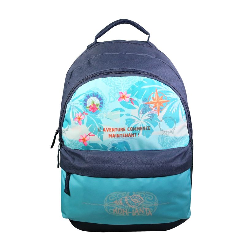 3666311018881-Sac à dos Koh Lanta - 2 compartiments - turquoise - Bagtrotter-P_405163971_1-0