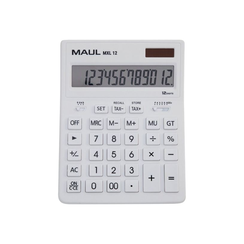 4002390091336-Calculatrice de bureau Maul MXL 12 - 12 chiffres - panneau solaire et pile - blanc-P_405164914_3-0