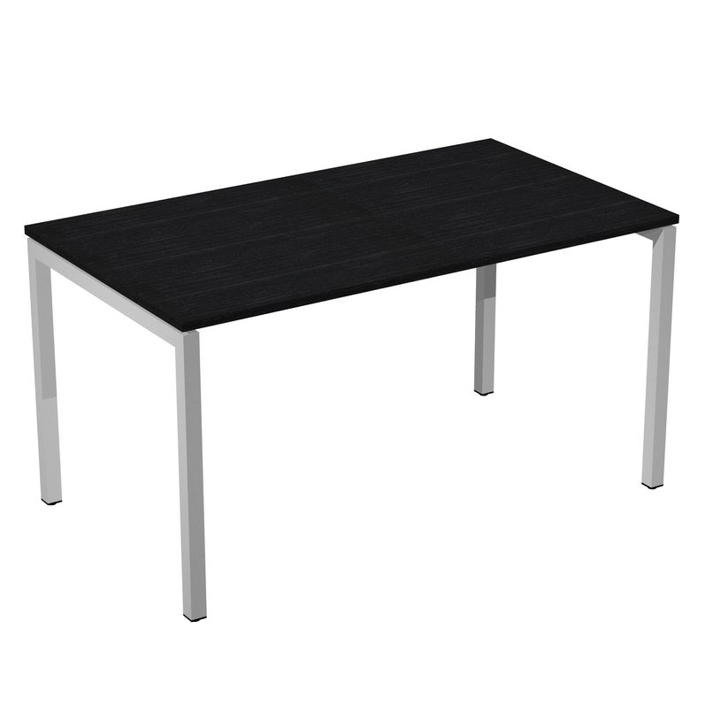 7331920001758-Bureau droit Trend - L140 - pieds arches  - plateau imitation frêne noir-P_405165732_1-0