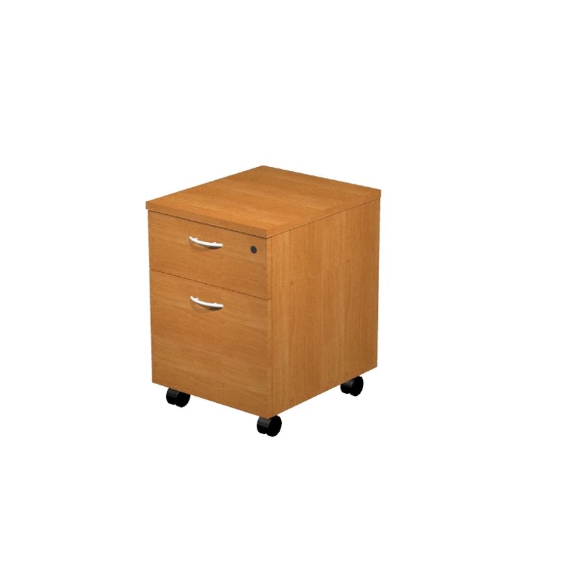 7331910006015-Caisson mobile Trend - L41,8xP52xH59,5 cm - monté - 2 tiroirs dont 1 DS - imitation aulne-P_405165781_1-0