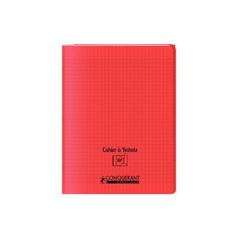 3020120123776-Conquérant Classique - Cahier polypro à rabat 24 x 32 cm - 48 pages - grands carreaux (S-P_405184445_1-0