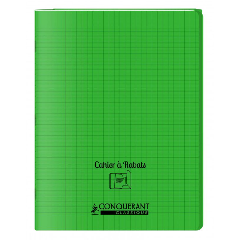 3020120123813-Conquérant Classique - Cahier polypro à rabat 24 x 32 cm - 48 pages - grands carreaux (S-P_405184446_1-0