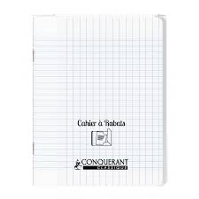 3020120135168-Conquérant Classique - Cahier polypro à rabat 24 x 32 cm - 48 pages - grands carreaux (S-P_405184448_1-0