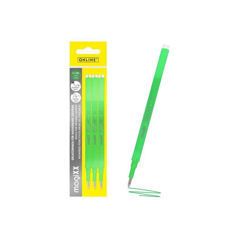 4014421401656-ONLINE magiXX - 3 Recharges pour roller effaçable - vert - 0.7 mm-P_405185017_1-0