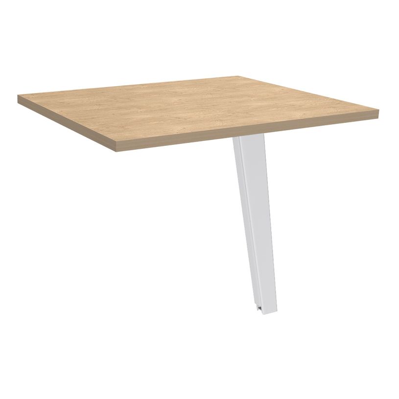 3253310173309-Retour direct pour bureau simple STEELY - L80 cm - pied blanc - plateau imitation chêne c-P_405185127_1-0