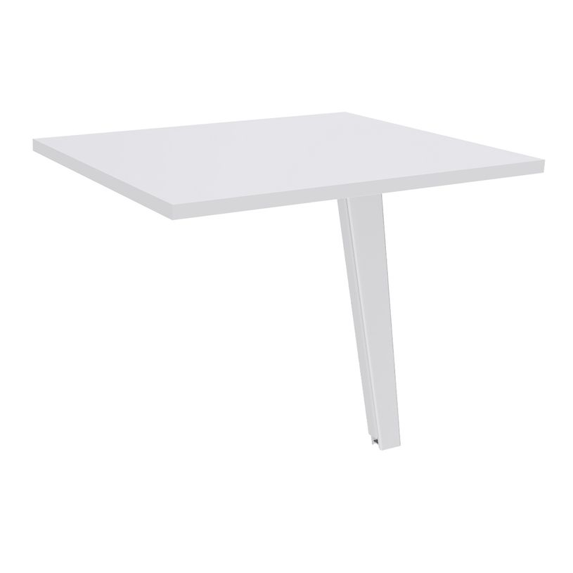 3253310333017-Retour direct pour bureau Steely - L80 - 1 Pied métal blanc - plateau blanc-P_405185129_1-0