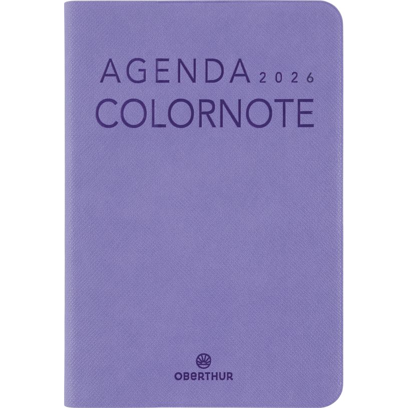 3664447205762-Agenda Colornote - 1 semaine sur 2 pages - 10 x 15 cm - lilas - Oberthur--0