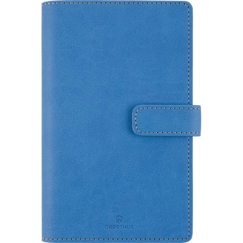 3664447210629-Agenda à spirale Milano - 1 semaine sur 2 pages - 11 x 18 cm - bleu denim - Oberthur--0