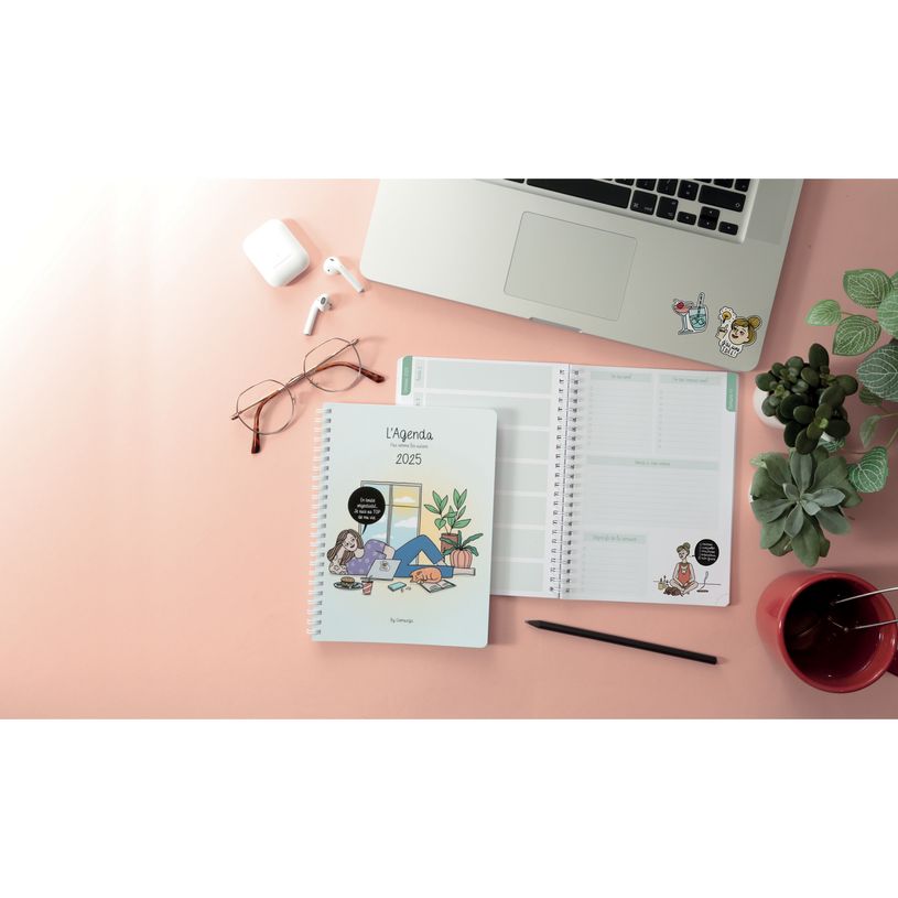 3660942086561-Agenda de bureau Gomargu 21S spiralé - 1 semaine sur 1 page - 15 x 21 cm - Namasté - Exa-P_405186219_2-1
