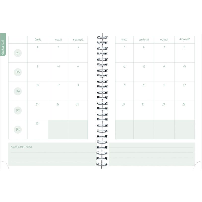 3660942086561-Agenda de bureau Gomargu 21S spiralé - 1 semaine sur 1 page - 15 x 21 cm - Namasté - Exa-P_405186219_4-3