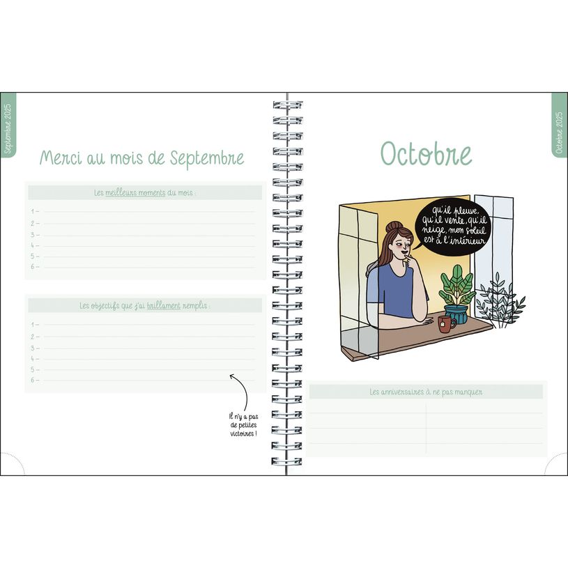 3660942086561-Agenda de bureau Gomargu 21S spiralé - 1 semaine sur 1 page - 15 x 21 cm - Namasté - Exa-P_405186219_5-4