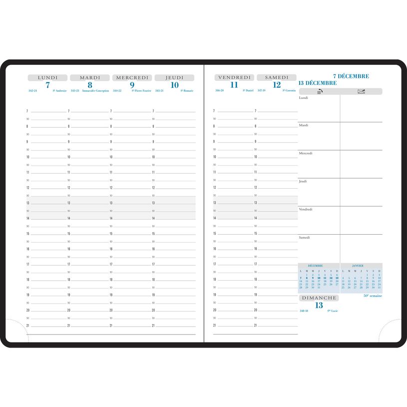 3660942086011-Agenda de bureau Sésame Horizons 20 Visuel - 1 semaine sur 2 pages - 15 x 21 cm - disponible dans dif-P_405186232_4-3