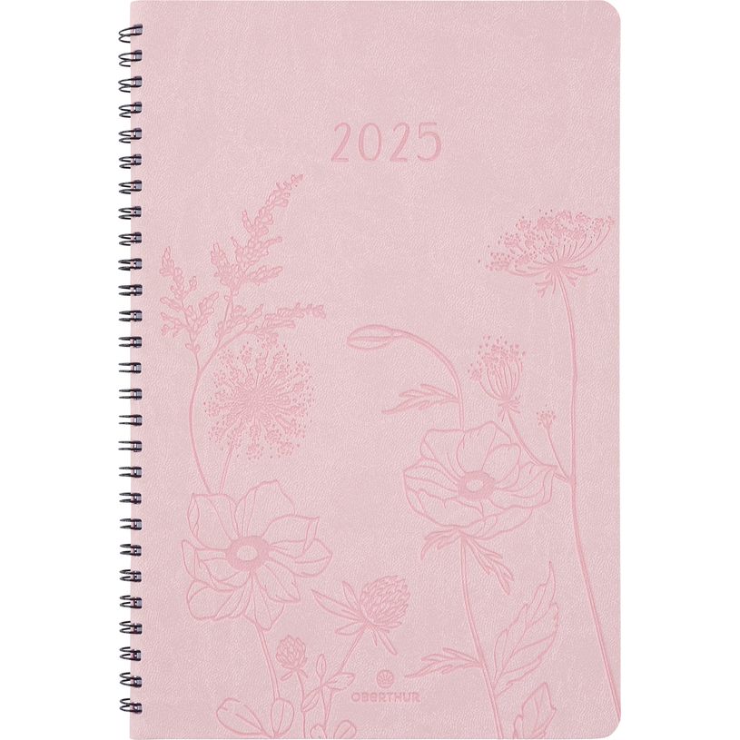 3664447204901-Agenda à spirale Primrose - 1 semaine sur 2 pages - 17 x 24,5 cm - rose - Oberthur-P_405186331_1-0