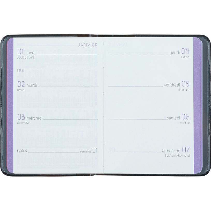 3664447205830-Agenda Colornote - 1 semaine sur 2 pages - 7,5 x 10,5 cm - noir - Oberthur-P_405186364_2-1