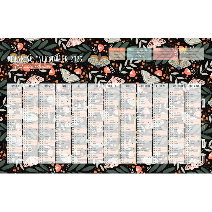 3494150161587-Calendrier bancaire 40x65 cm - Papillons-P_405186600_1-0