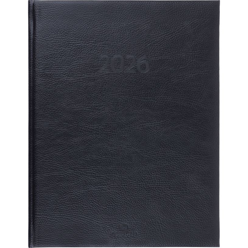 3664447206066-Agenda London - 1 semaine sur 2 pages - 22 x 28 cm - noir - Oberthur--0