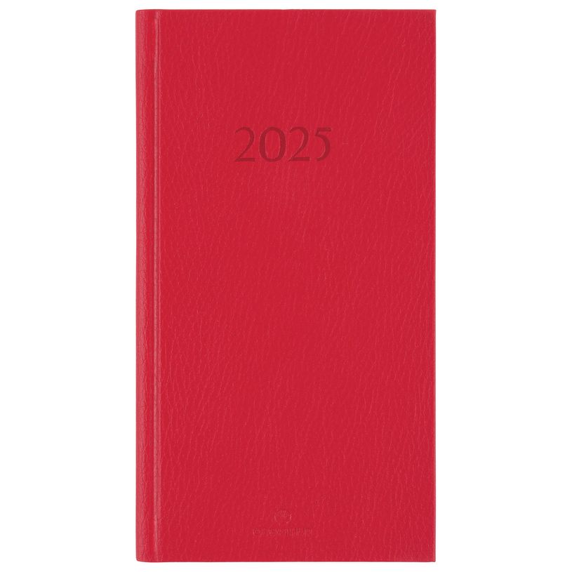 3664447206158-Agenda London - 1 semaine sur 2 pages - 9,5 x 17,5 cm - rouge - Oberthur-P_405187974_1-0