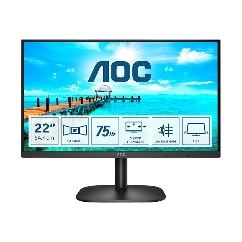 4038986127165-AOC 22B2H - Écran LED - 22" (21.5" visualisable) - Full HD (1080p) - HDMI, VGA - noir-P_405188020_16-3