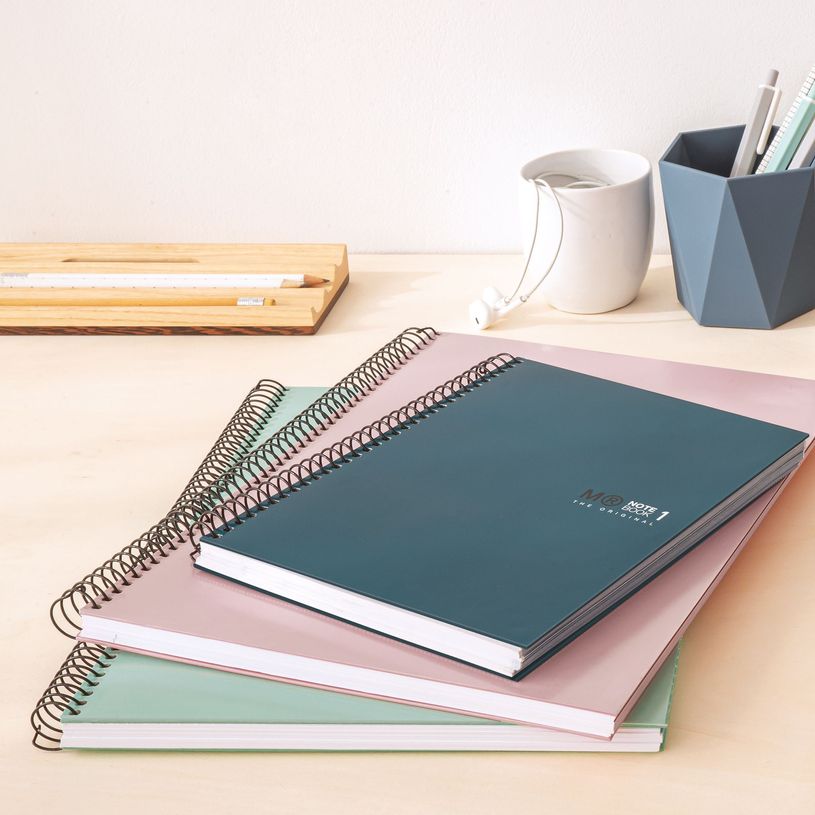 8422593466995-THE ORIGINAL NOTEBOOK, couverture rigide, A5, quadrillage 5x5 mm, 80 feuilles de 1 couleur, Miquelrius,--3