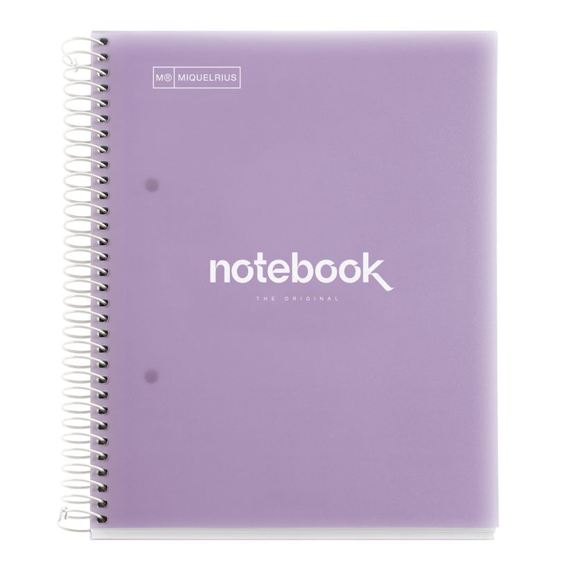 8422593499504-Notebook Miquelrius à couverture souple format A5 avec lignes horizontales, 120 feuilles de 5 couleurs, collection Emotions ,--0