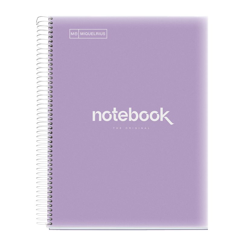 8422593499399-Notebook Emotions, couverture souple, A4 lignes horizontales 7 mm, 120 feuilles de 5 couleurs, Miquelri--0