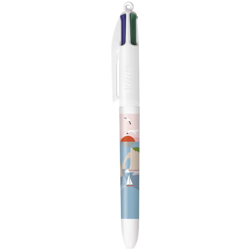 0404051996211-BIC Stylo à Bille 4 Couleurs Original à Pointe Moyenne Rétractable (1,00 mm) - Décors Thématique Nor-P_405199621_1-0