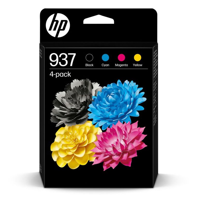 0196548697632-HP 937 - Pack de 4 - noir, jaune, cyan, magenta - original - cartouche d'encre-P_405216949_24-0