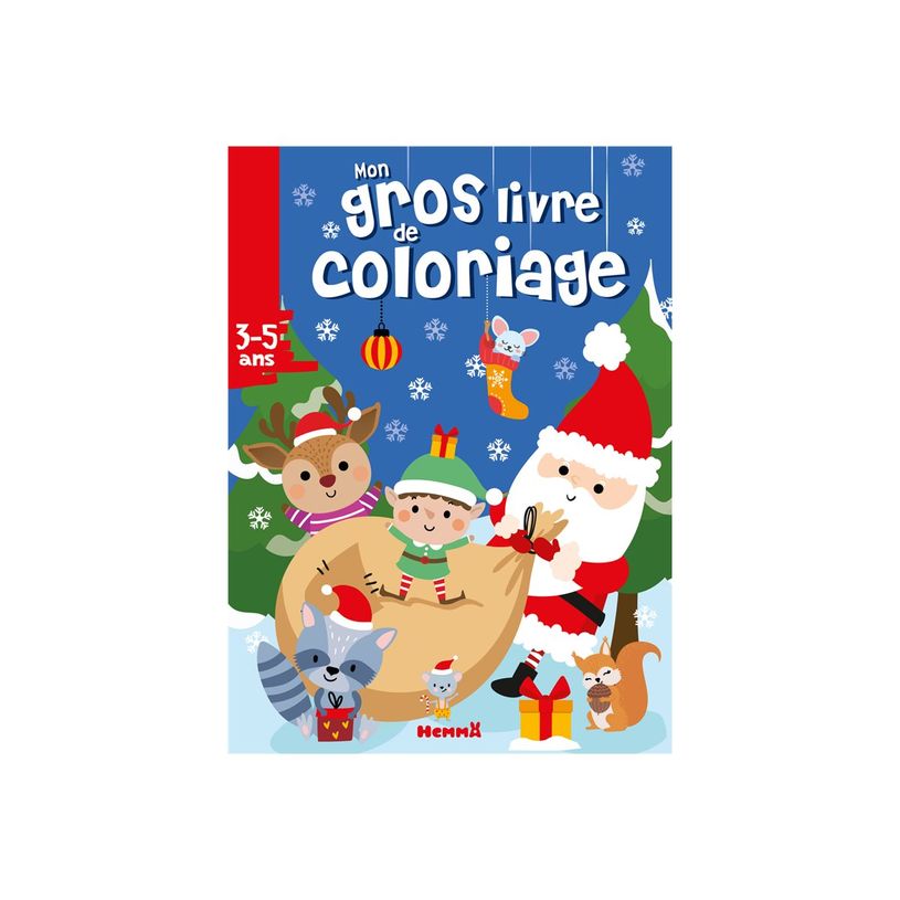 9782508058745-Père Noël, écureuil, raton laveur et leurs amis - Mon Gros Livre De Coloriage - livre 