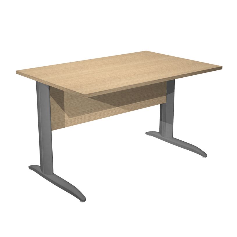 0404052255867-Bureau droit Trend - L160 - Pieds métals - plateau imitation chêne - pied anthracite-P_405225586_1-0