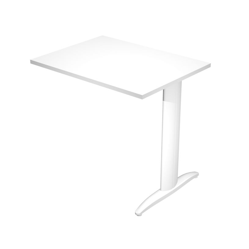 0404052257953-Retour direct pour Bureau Trend pieds métal - L80 - plateau blanc - pieds blanc-P_405225795_1-0