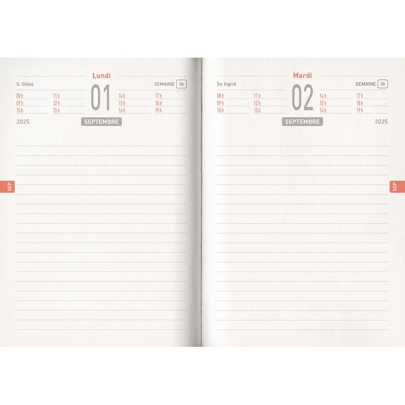 3592930026047-Agenda RDC reliure intégra année scolaire BOUCHUT "Girly Fleurs" 12,5 x 17,5 cm PEFC 70 -P_405227456_3-2