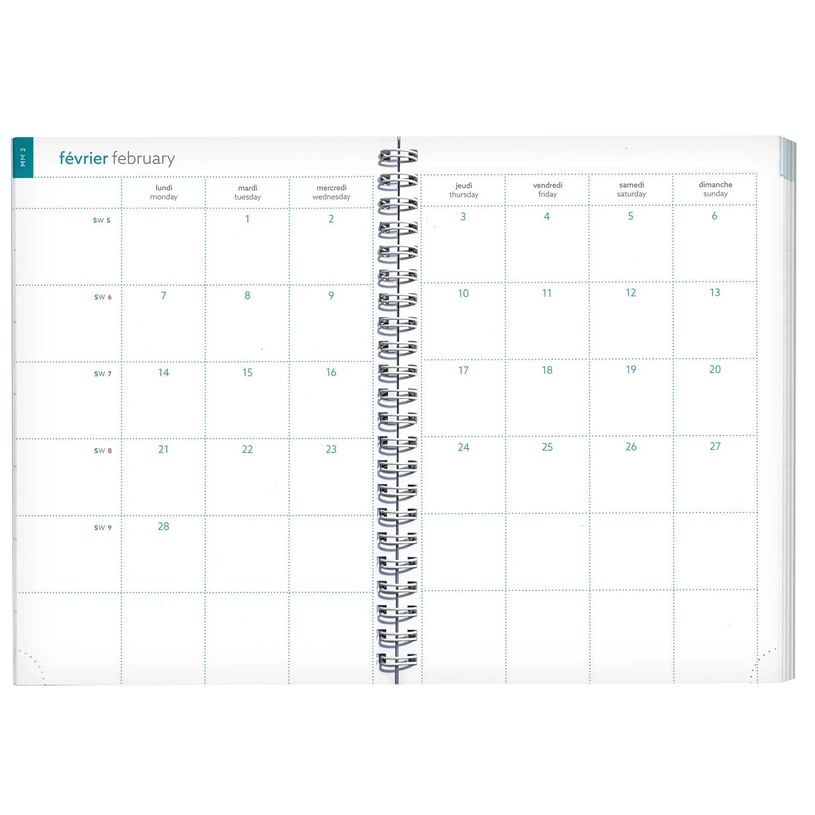 3660942087858-Agenda de bureau spiralé 16 mois Joy - 1 semaine sur 1 page - 15 x 21 cm - lilas - Exacom-P_405228055_5-4