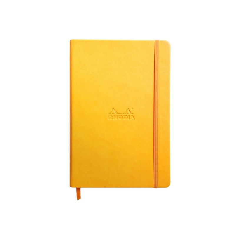 3037921187364-RHODIA Rhodiarama - Cahier de notes - A5 (148 x 210 mm) - 96 feuilles / 192 pages - papier ivoire - uni - couverture jaune jonquille avec-P_405229939_1-0
