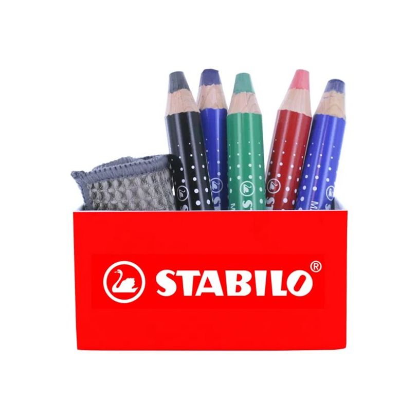4006381596589-STABILO MARKDRY - Ensemble de marqueurs - non permanent - pour paperboard, tableau blanc, ardoise - bleu, noir, v-P_405230147_7-0
