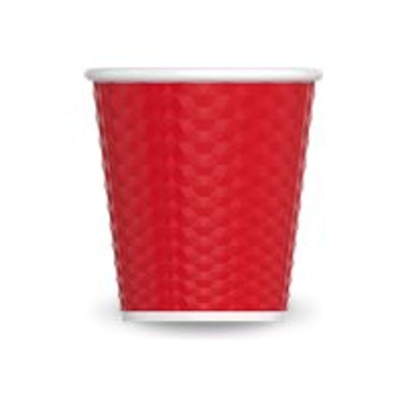 3614300011191-Les Artistes Timeless - Tasse en porcelaine nid d'abeille - 80 ml - rouge-P_405230181_1-0