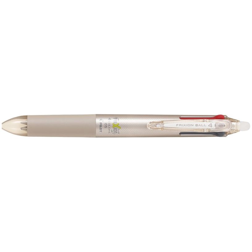 4902505532894-Frixion Ball 4 Couleurs - Roller encre gel effaçable - corps champagne - pointe fine-P_405231056_1-0